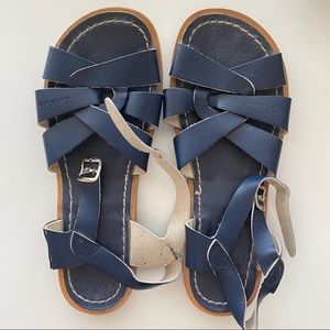 Salt Water Sandals | Navy Blue Leather 9